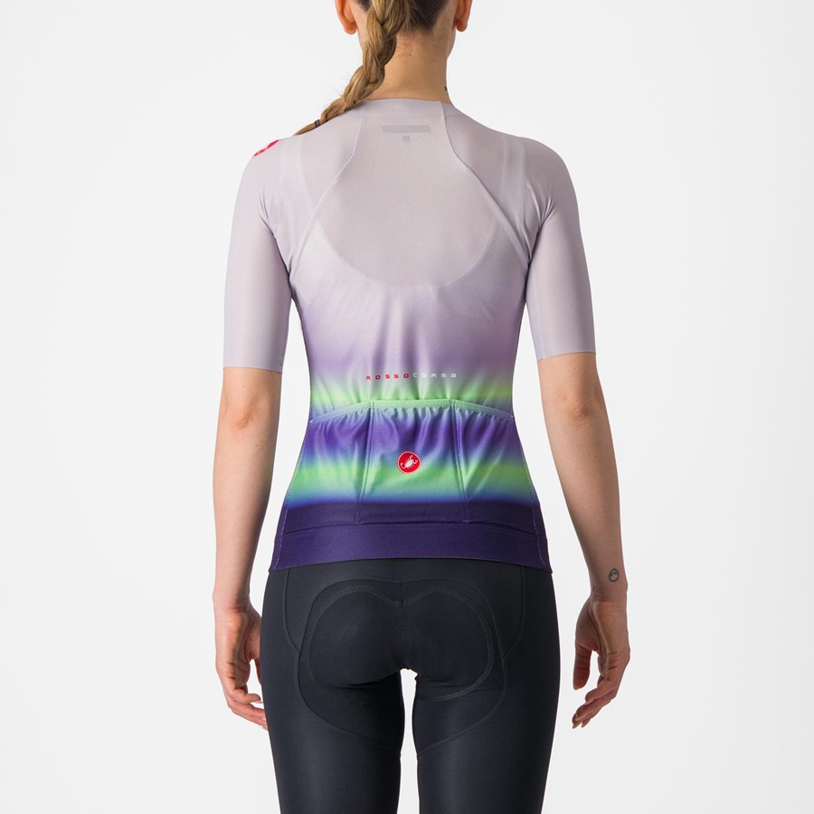 Maglia Castelli CLIMBER'S 4.0 W Donna Viola Bianche Verdi Viola Scuro | 73865NIKQ