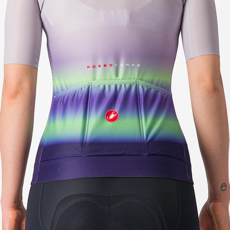 Maglia Castelli CLIMBER'S 4.0 W Donna Viola Bianche Verdi Viola Scuro | 73865NIKQ