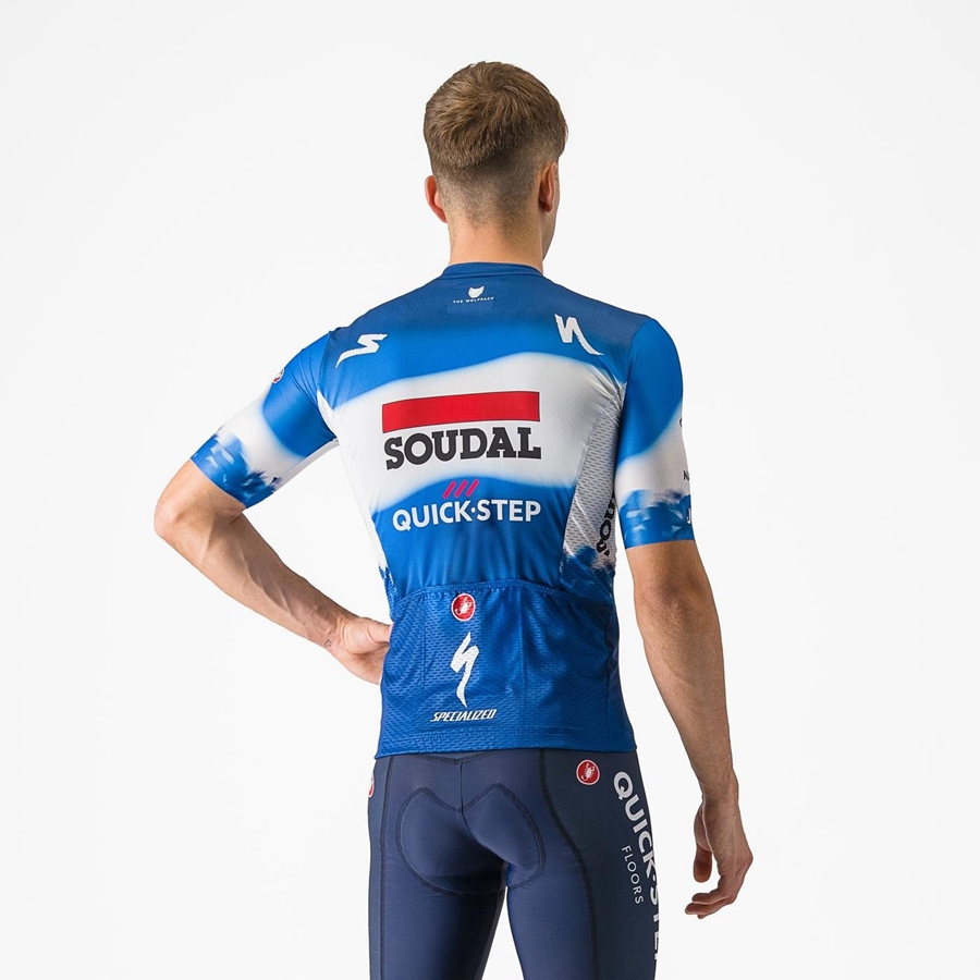 Maglia Castelli COMPETIZIONE 3 Uomo Blu Bianche | 86174AYTR