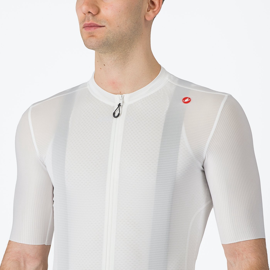 Maglia Castelli ESPRESSO Uomo Bianche Grigie Scuro | 25490AIXY