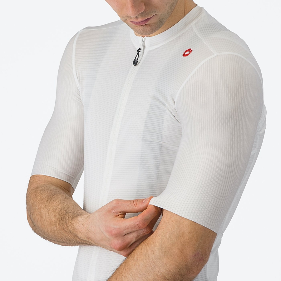 Maglia Castelli ESPRESSO Uomo Bianche Grigie Scuro | 25490AIXY