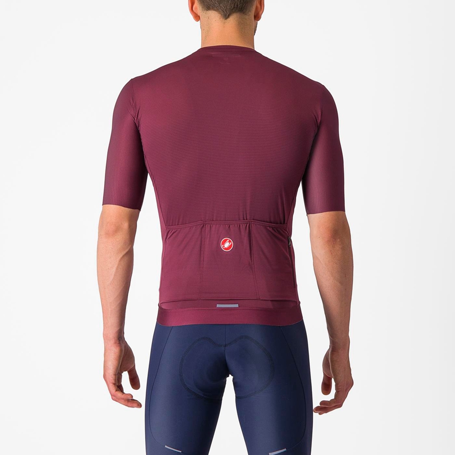 Maglia Castelli ESPRESSO Uomo Bordeaux Profondo Argento | 04523SEWD