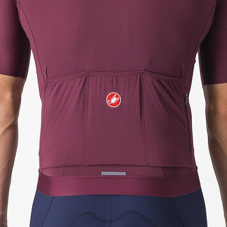 Maglia Castelli ESPRESSO Uomo Bordeaux Profondo Argento | 04523SEWD