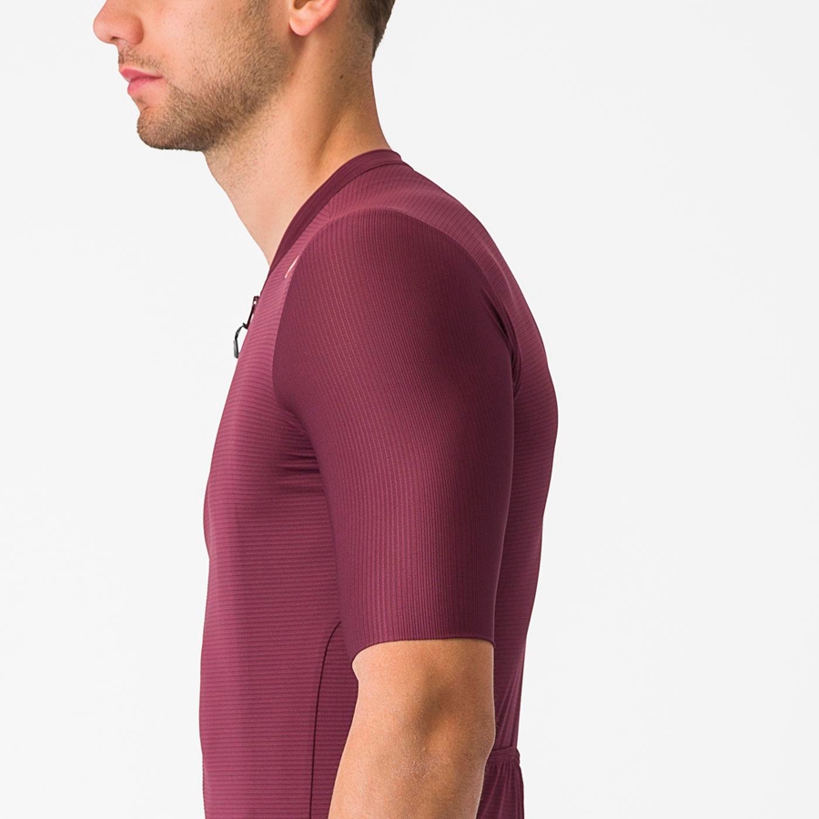 Maglia Castelli ESPRESSO Uomo Bordeaux Profondo Argento | 04523SEWD