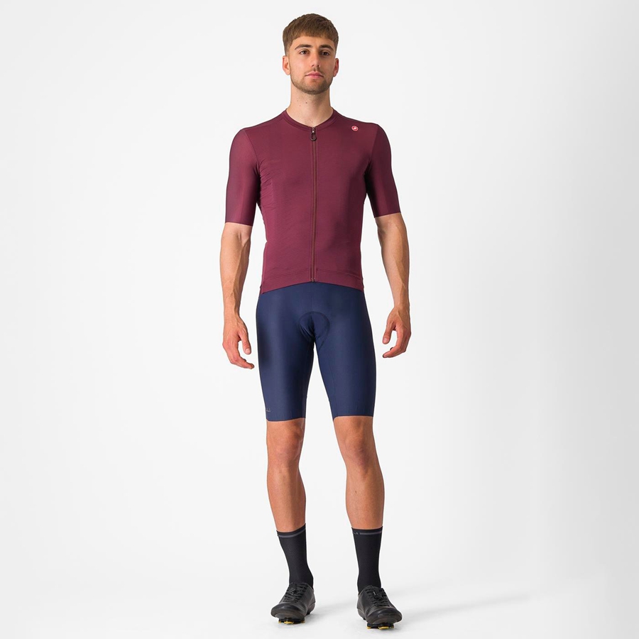 Maglia Castelli ESPRESSO Uomo Bordeaux Profondo Argento | 04523SEWD