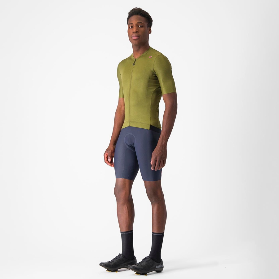 Maglia Castelli ESPRESSO Uomo Verde Oliva Verdi Chiaro | 56371FIDH