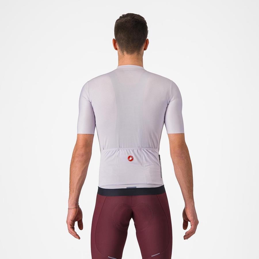 Maglia Castelli ESPRESSO Uomo Viola Bianche Grigie Scuro | 21837GJXF