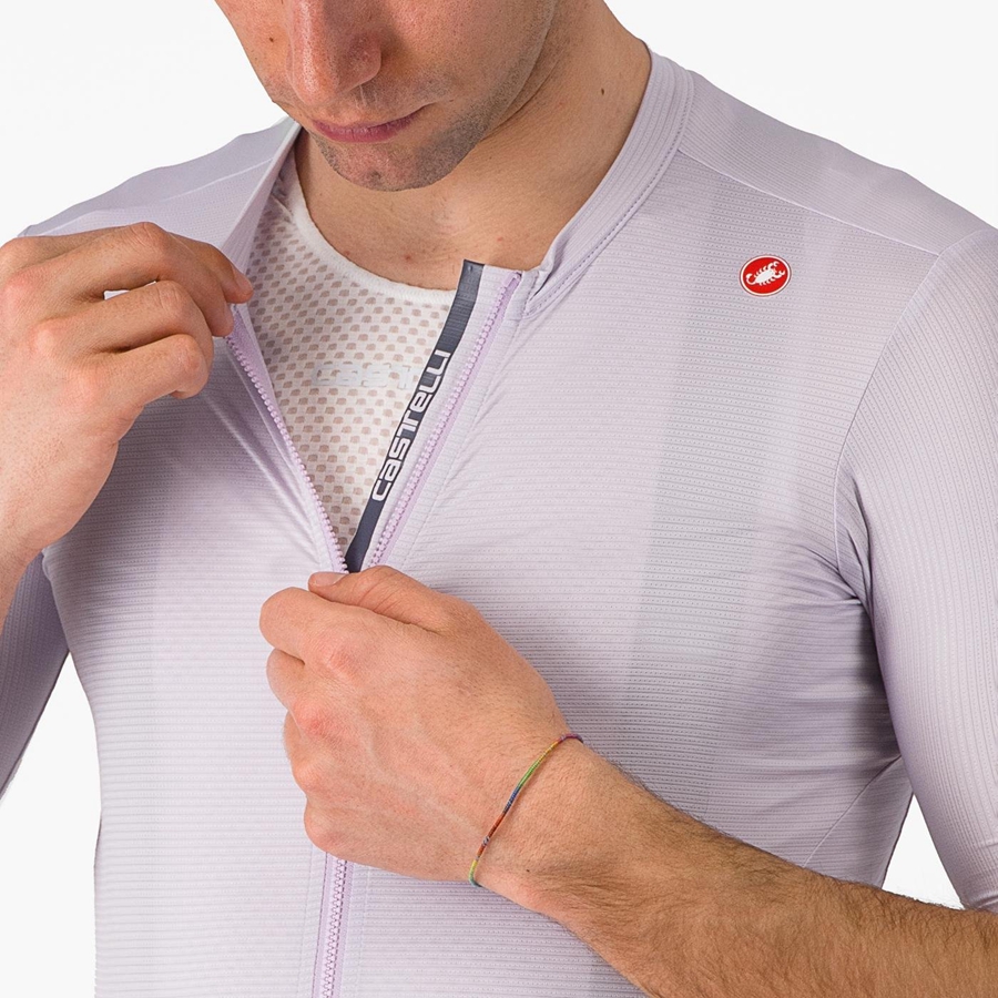 Maglia Castelli ESPRESSO Uomo Viola Bianche Grigie Scuro | 21837GJXF