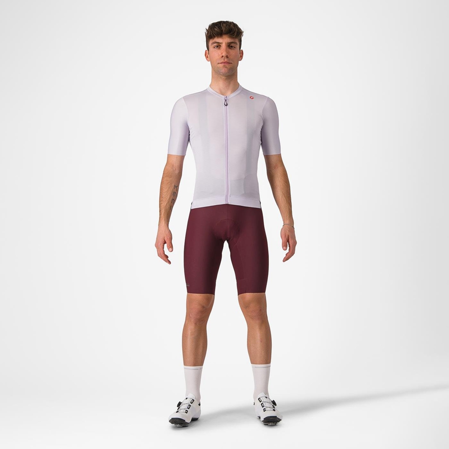 Maglia Castelli ESPRESSO Uomo Viola Bianche Grigie Scuro | 21837GJXF