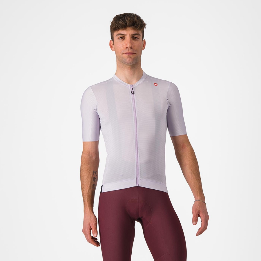 Maglia Castelli ESPRESSO Uomo Viola Bianche Grigie Scuro | 21837GJXF