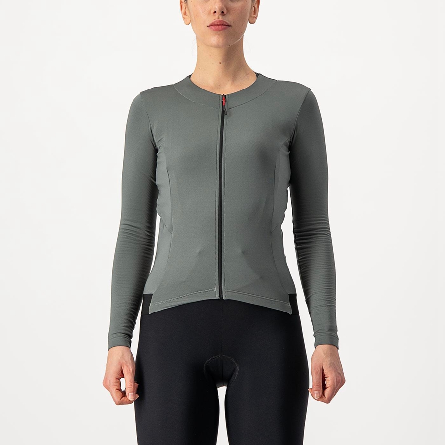 Maglia Castelli FLY LS W Donna Grigie | 09843HWYN