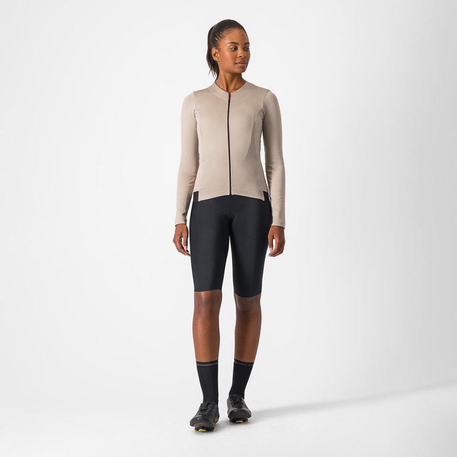 Maglia Castelli FLY LS W Donna Grigie | 36548RHLJ