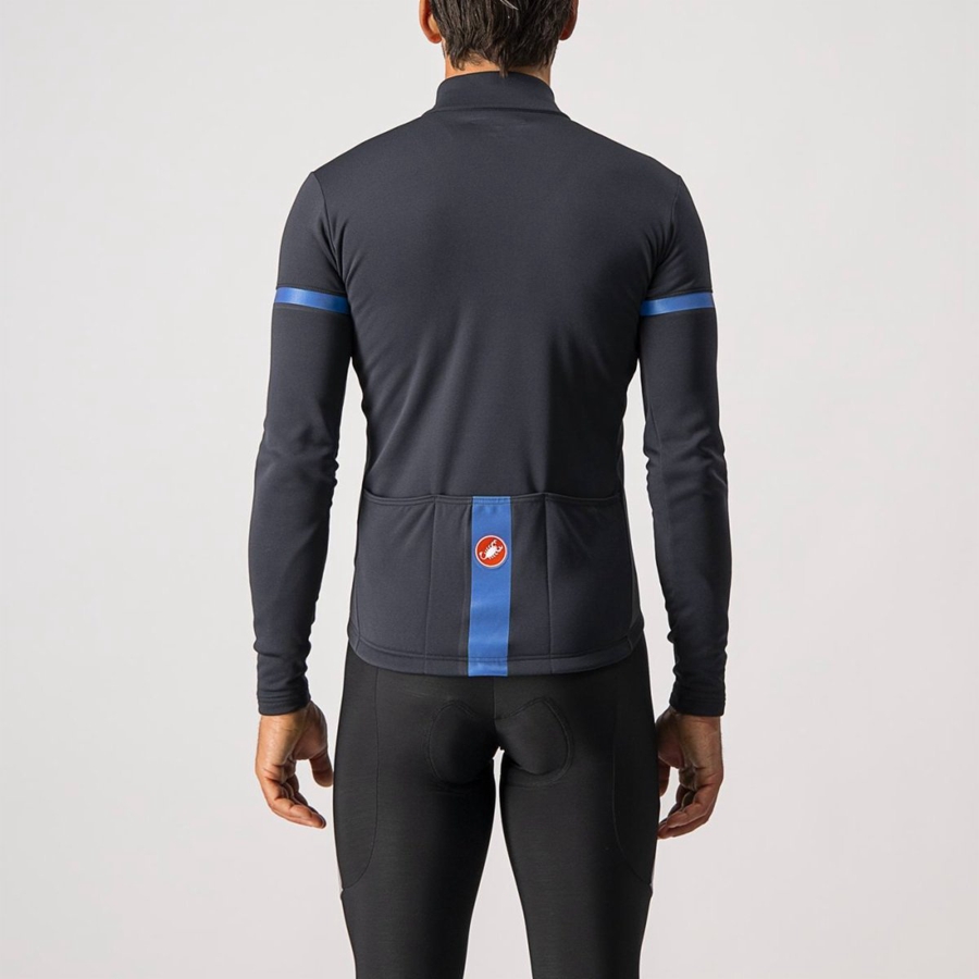 Maglia Castelli FONDO 2 FZ Uomo Nere Blu | 35087WSUH