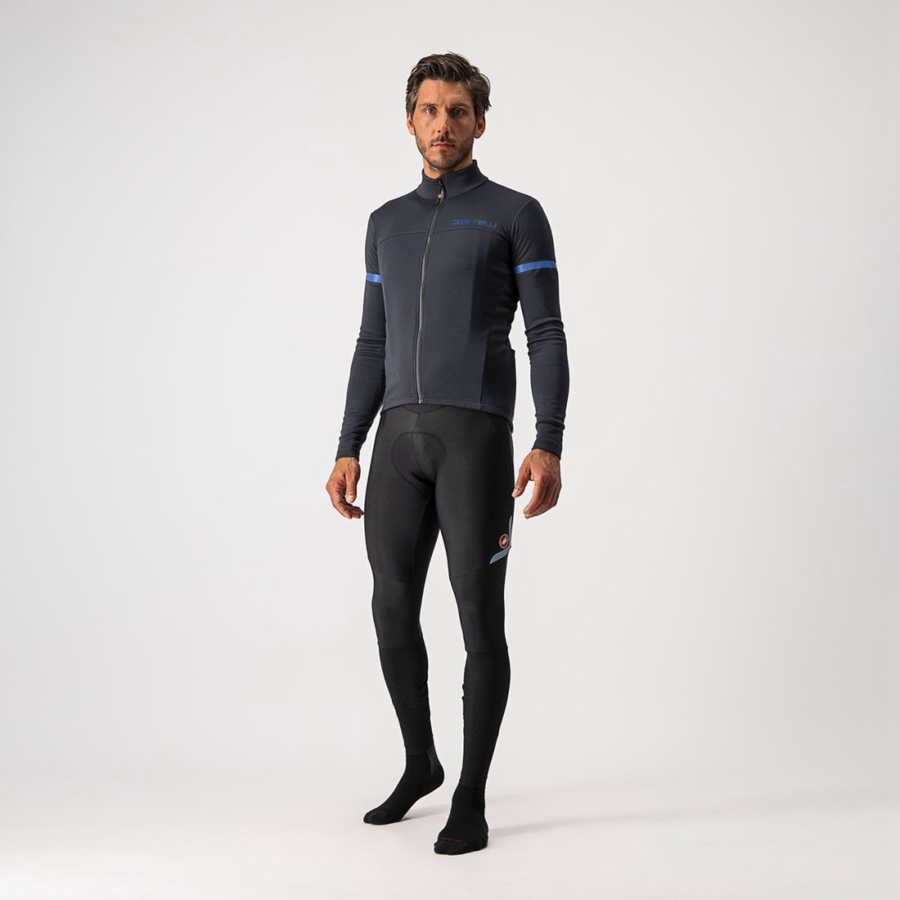 Maglia Castelli FONDO 2 FZ Uomo Nere Blu | 35087WSUH