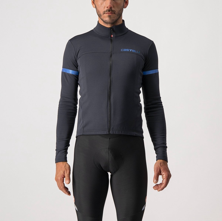 Maglia Castelli FONDO 2 FZ Uomo Nere Blu | 35087WSUH