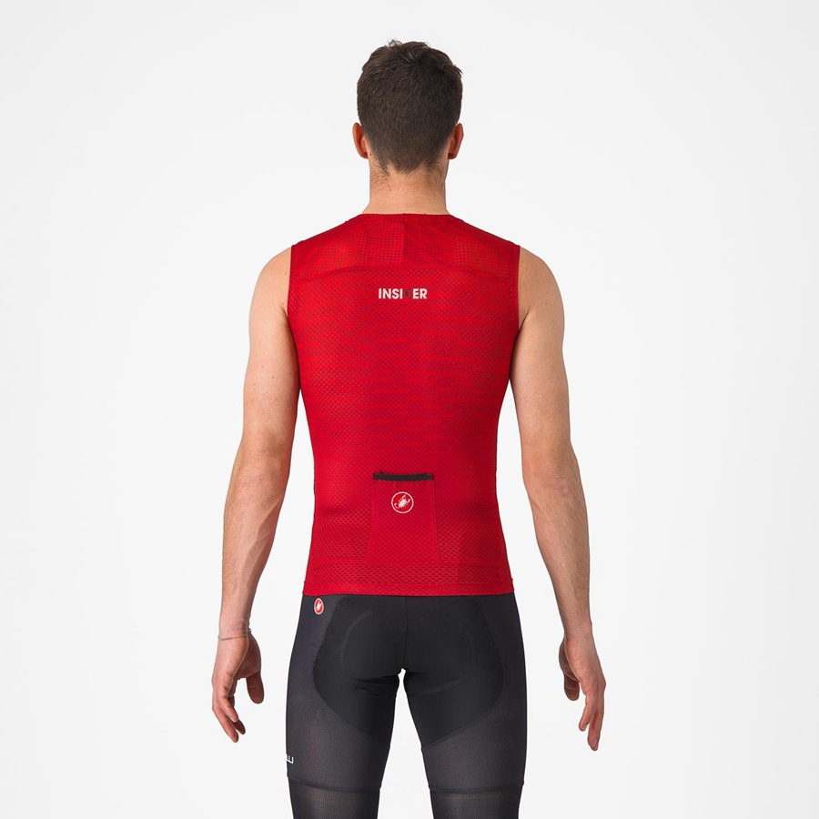 Maglia Castelli INSIDER SLEEVELESS Uomo Rosse Scuro | 06379MZXC