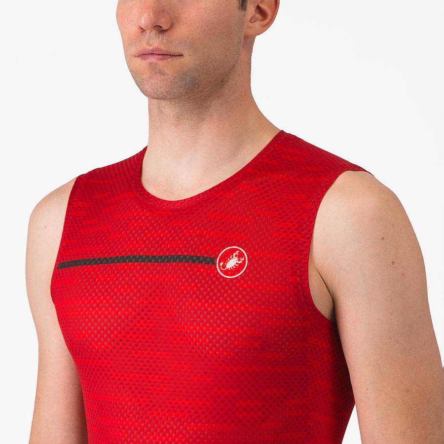 Maglia Castelli INSIDER SLEEVELESS Uomo Rosse Scuro | 06379MZXC