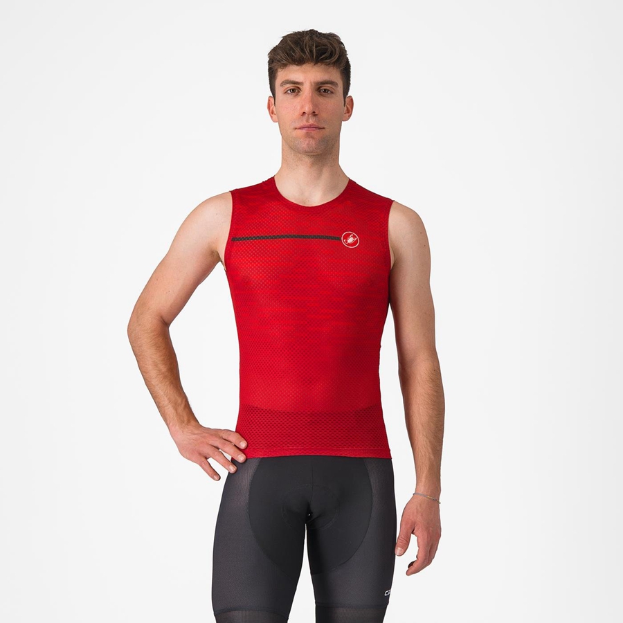 Maglia Castelli INSIDER SLEEVELESS Uomo Rosse Scuro | 06379MZXC