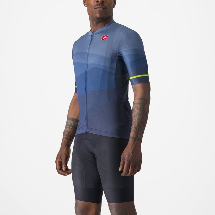 Maglia Castelli ORIZZONTE Uomo Blu Grigie Chiaro Blu | 68720AEBU