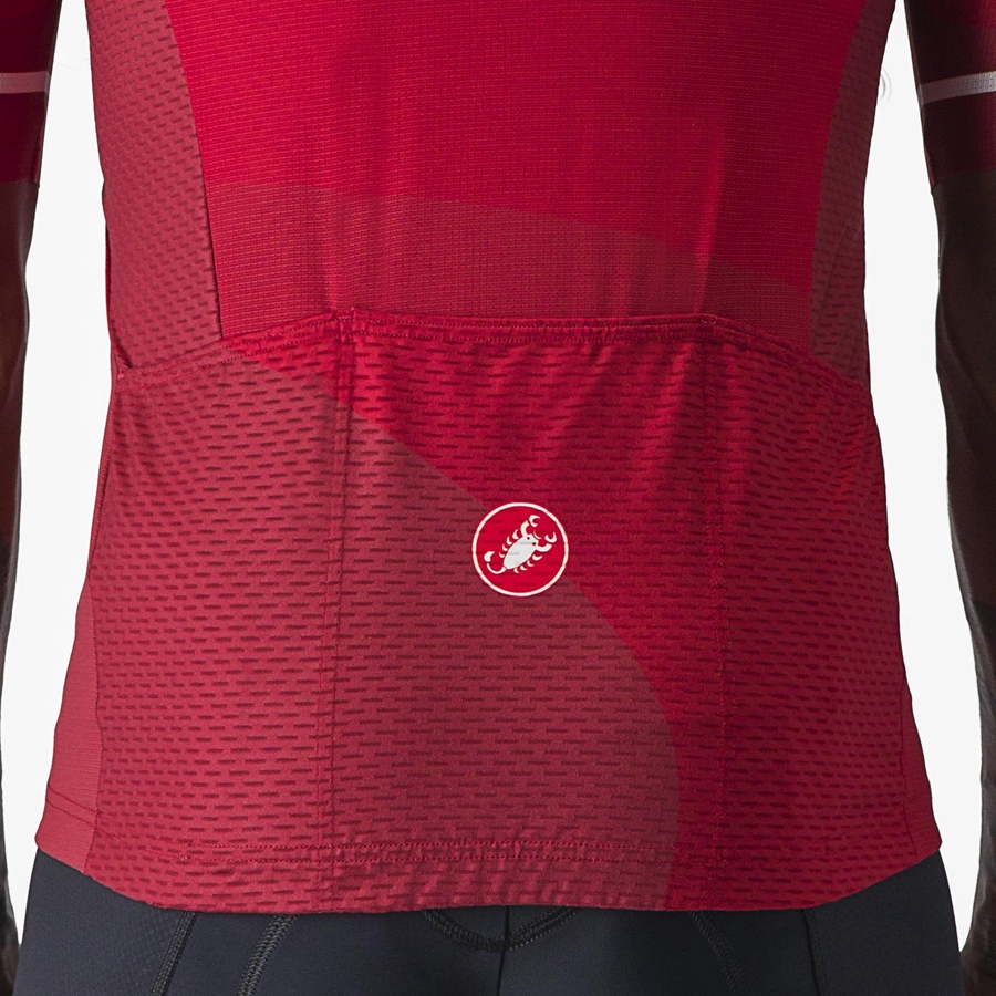 Maglia Castelli ORIZZONTE Uomo Rosse Rosse Bianche | 08243EGCO