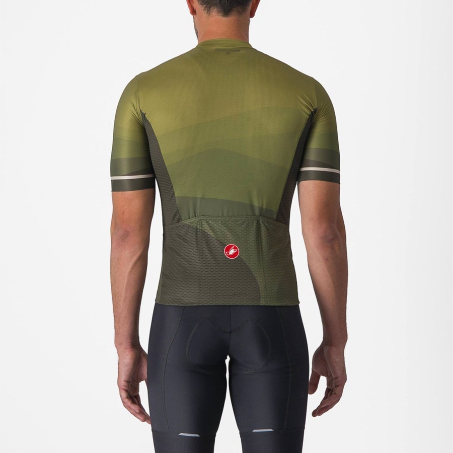 Maglia Castelli ORIZZONTE Uomo Verdi Profondo Verde Oliva Argento | 35190RVPB