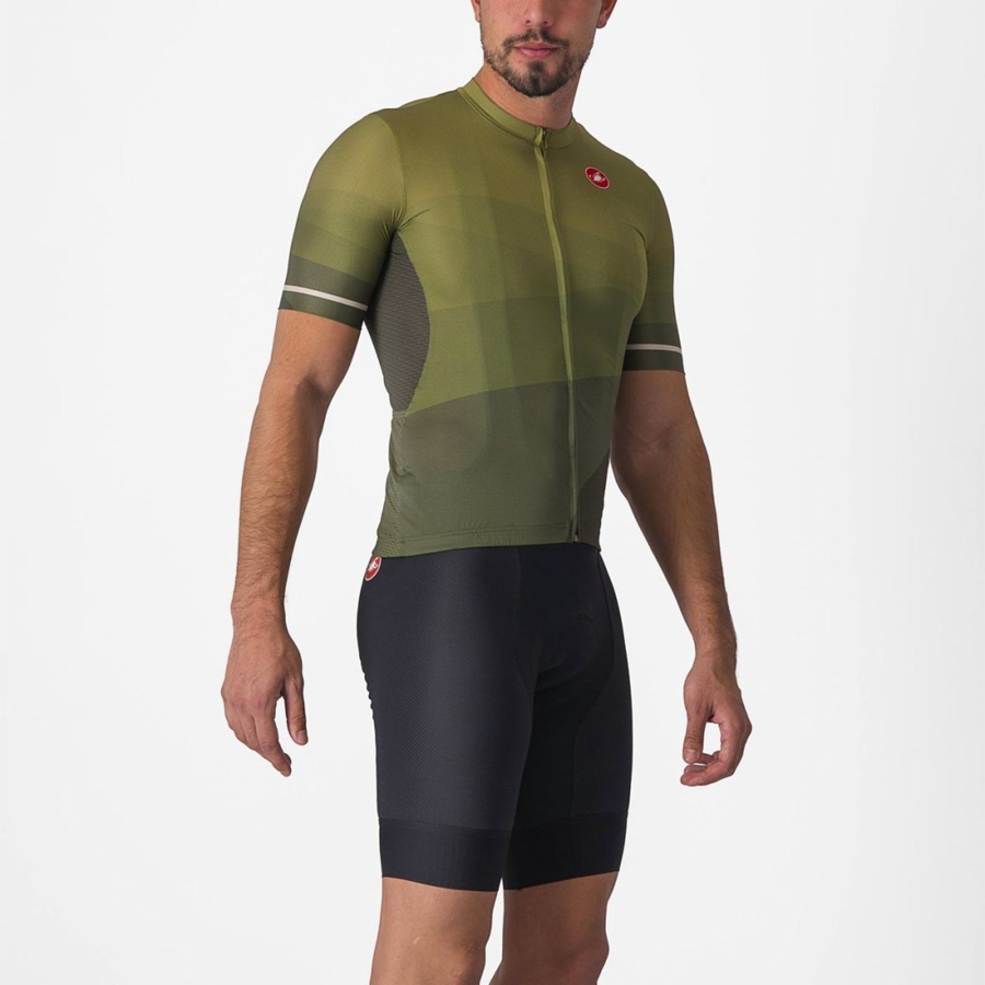 Maglia Castelli ORIZZONTE Uomo Verdi Profondo Verde Oliva Argento | 35190RVPB