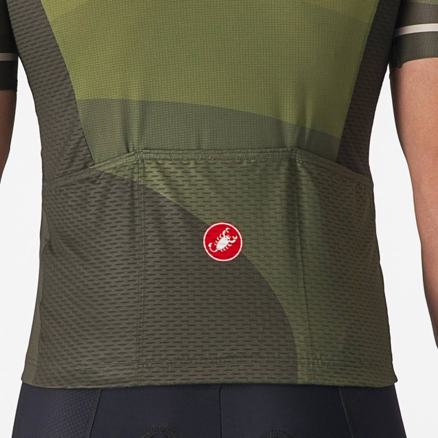 Maglia Castelli ORIZZONTE Uomo Verdi Profondo Verde Oliva Argento | 35190RVPB