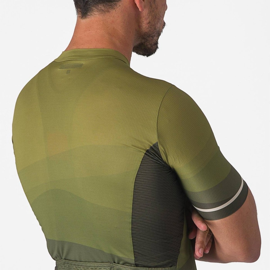 Maglia Castelli ORIZZONTE Uomo Verdi Profondo Verde Oliva Argento | 35190RVPB