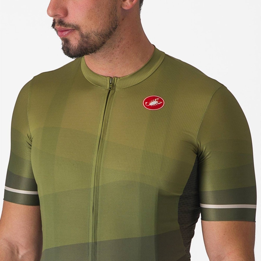 Maglia Castelli ORIZZONTE Uomo Verdi Profondo Verde Oliva Argento | 35190RVPB