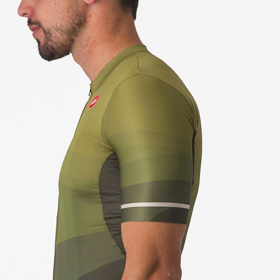 Maglia Castelli ORIZZONTE Uomo Verdi Profondo Verde Oliva Argento | 35190RVPB