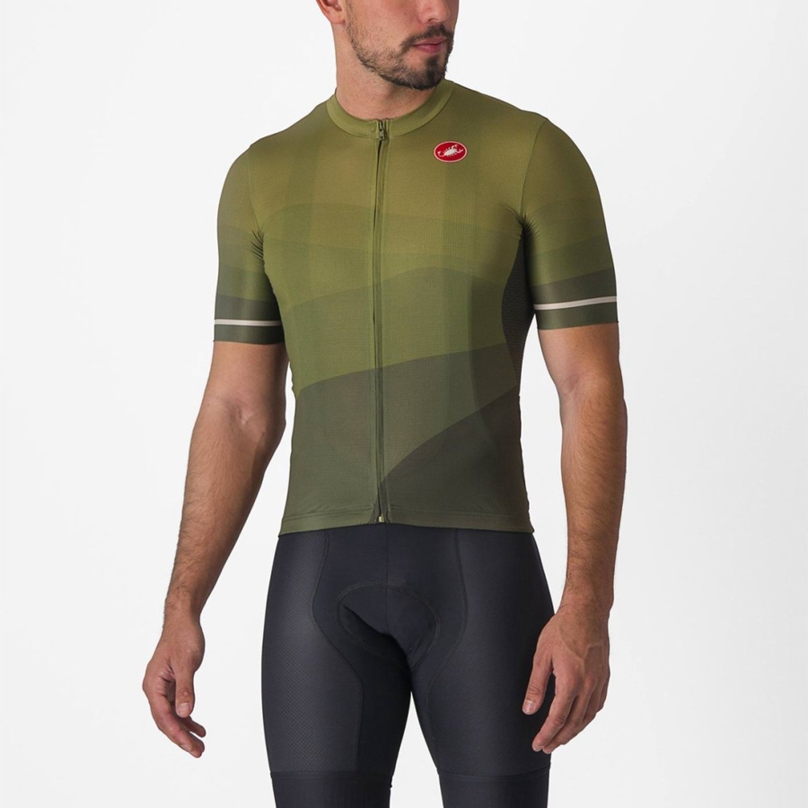 Maglia Castelli ORIZZONTE Uomo Verdi Profondo Verde Oliva Argento | 35190RVPB