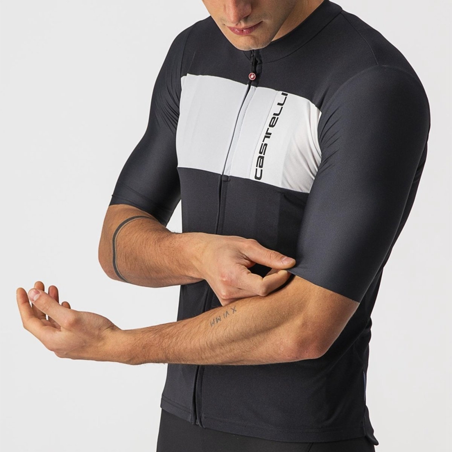 Maglia Castelli PROLOGO 7 Uomo Nere Argento Grigie Bianche | 45127NURH