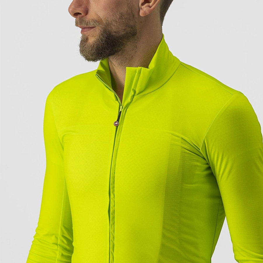 Maglia Castelli PRO THERMAL MID LS Uomo Verdi Chiaro | 93518WQCO