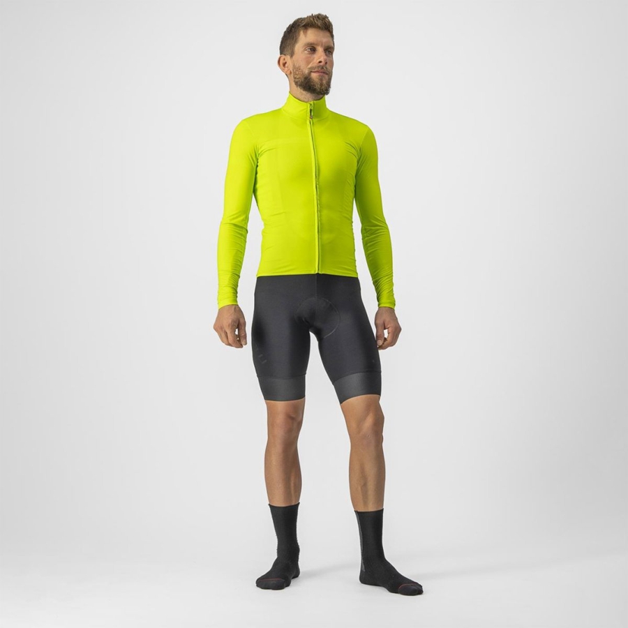 Maglia Castelli PRO THERMAL MID LS Uomo Verdi Chiaro | 93518WQCO