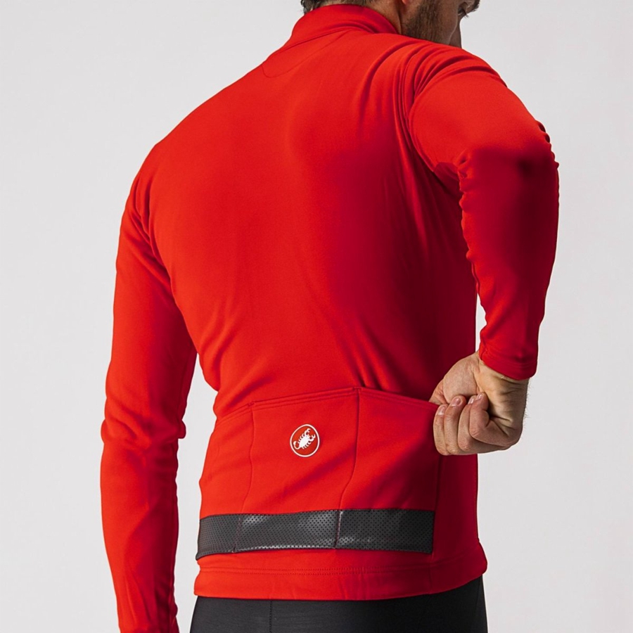 Maglia Castelli PURO 3 FZ Uomo Rosse Nere | 48026AXVU