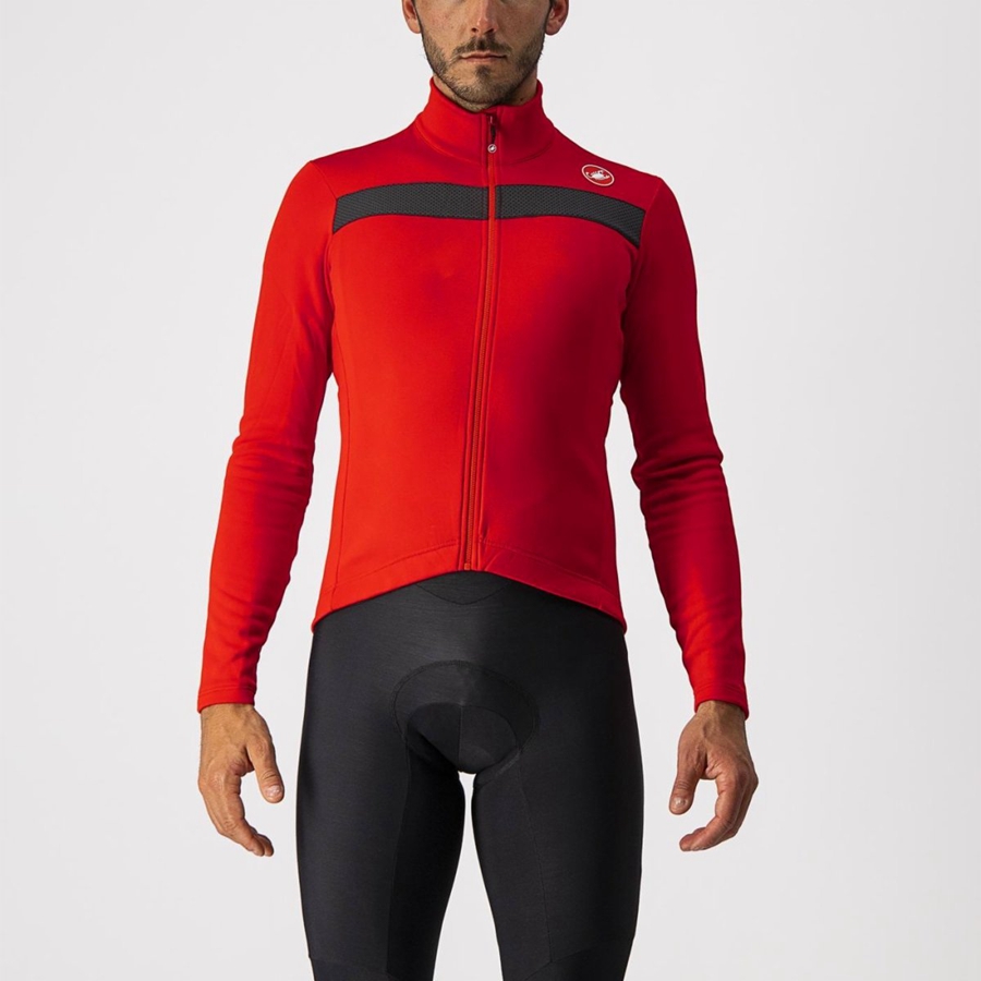 Maglia Castelli PURO 3 FZ Uomo Rosse Nere | 48026AXVU