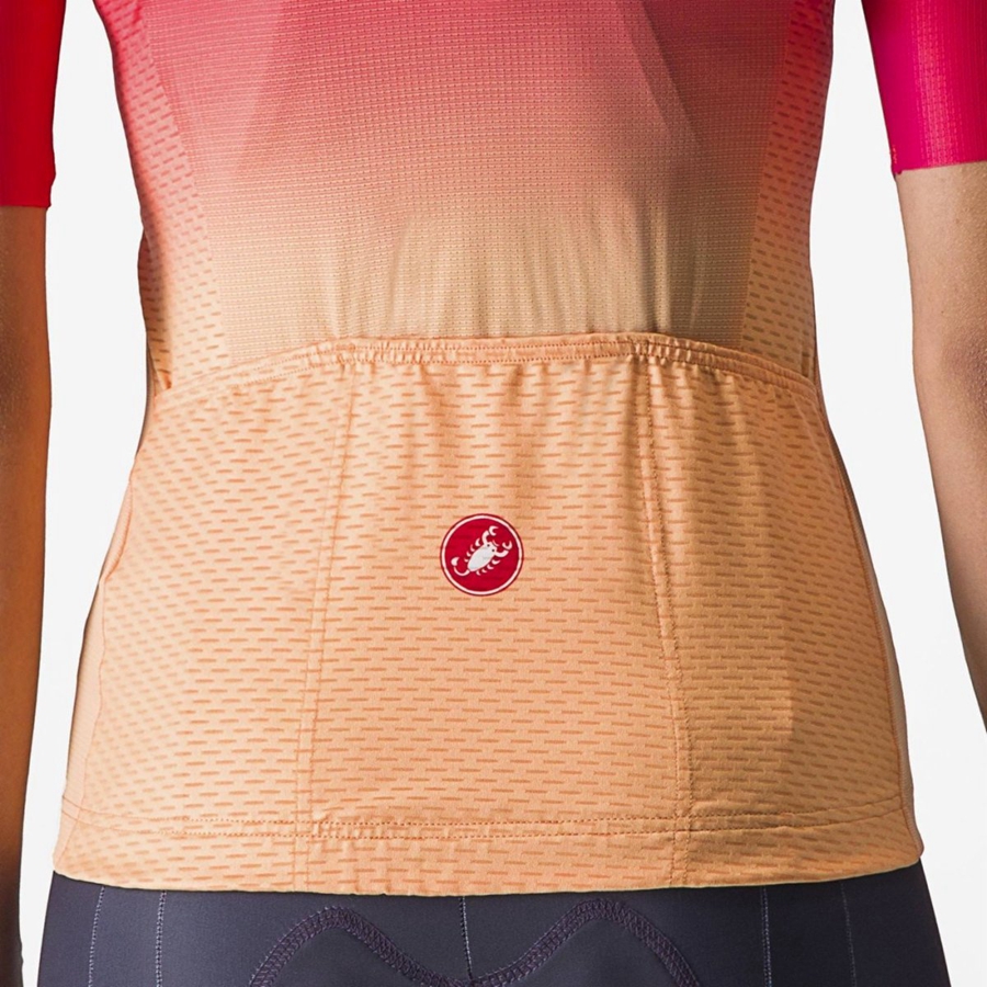 Maglia Castelli SALITA Donna Arancioni Bianche | 15328BRED