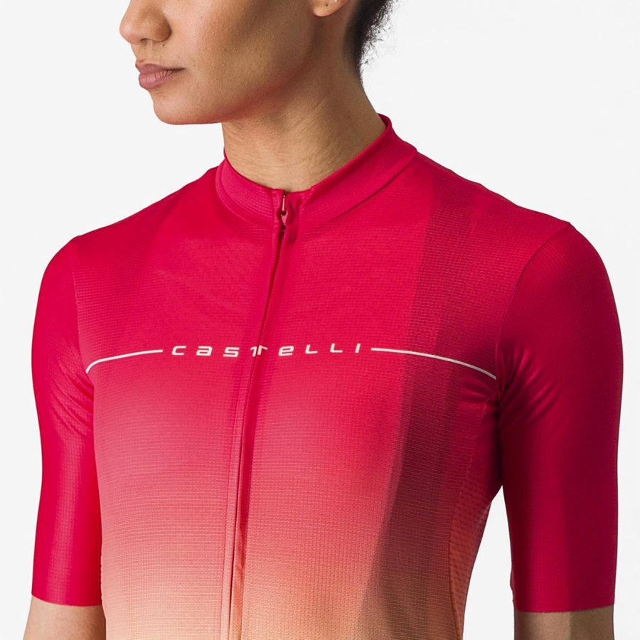 Maglia Castelli SALITA Donna Arancioni Bianche | 15328BRED