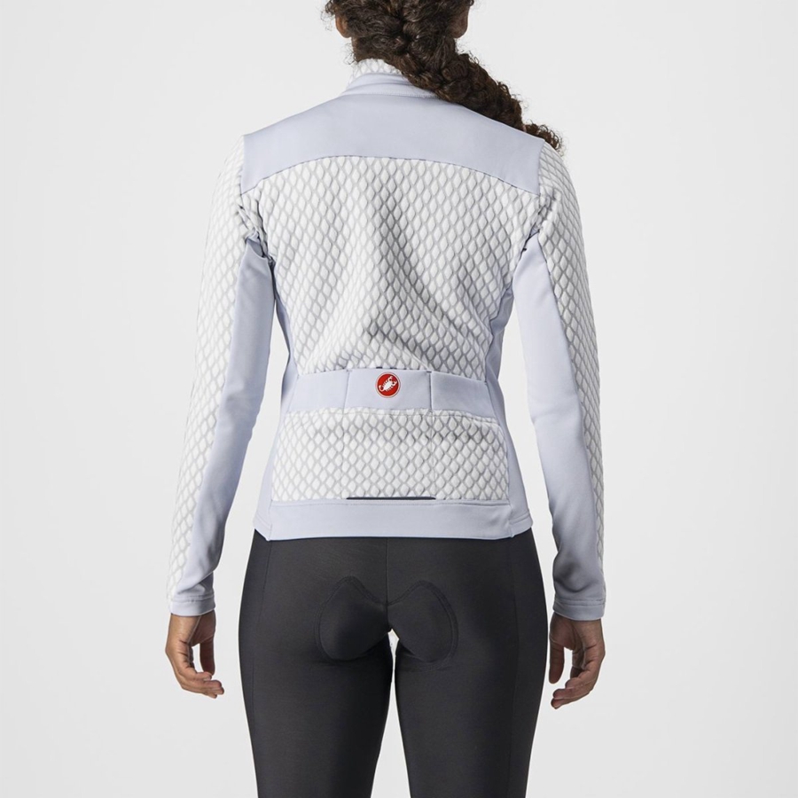 Maglia Castelli SFIDA 2 FZ Donna Argento Grigie Bianche | 74618YRQI