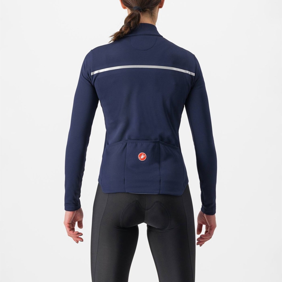 Maglia Castelli SINERGIA 2 FZ Donna Blu Argento | 78509EJZK