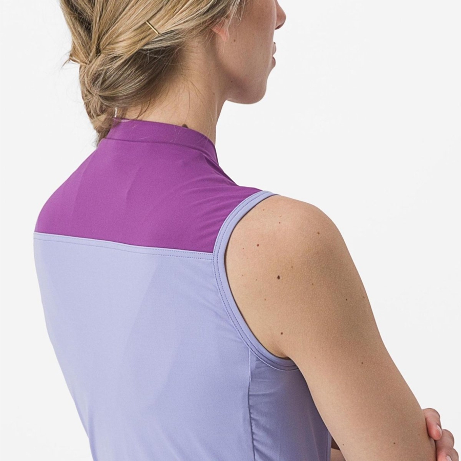 Maglia Castelli SOLARIS SLEEVELESS Donna Viola Bianche | 14905RJDA