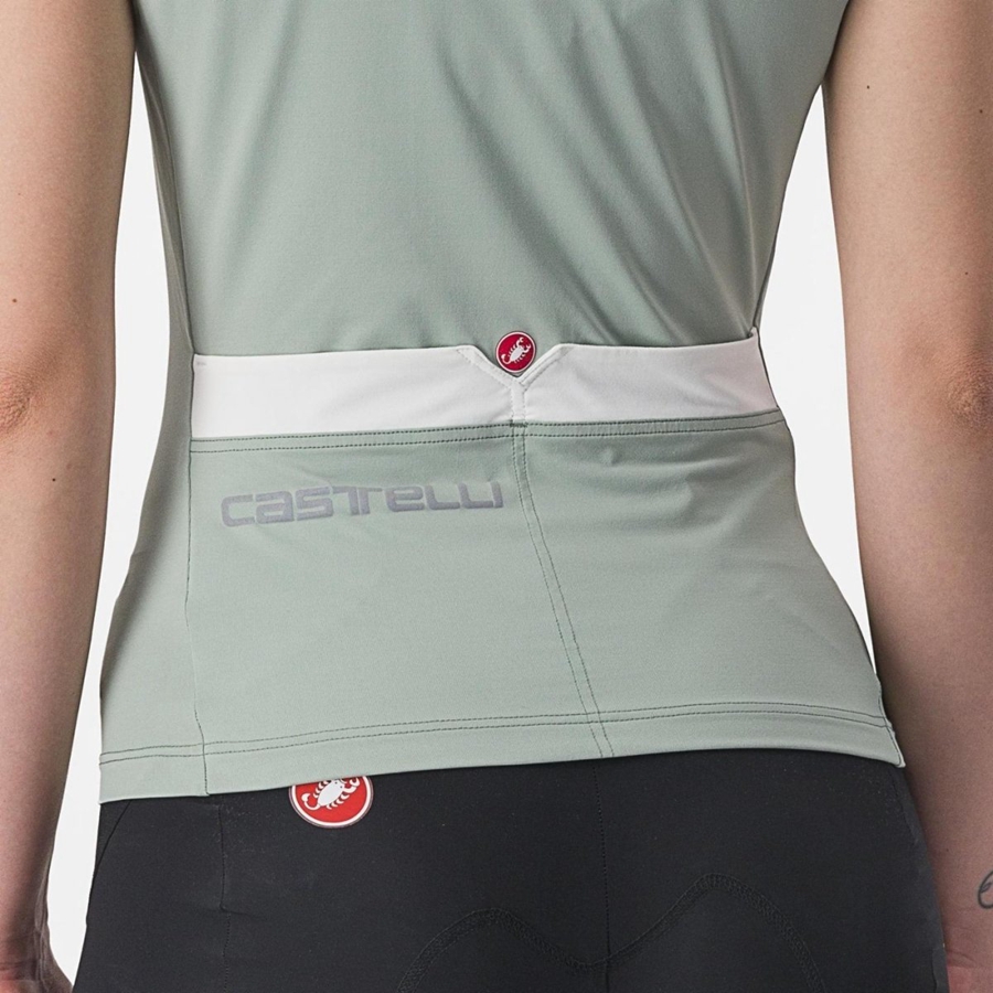 Maglia Castelli SOLARIS TOP Donna Verdi Bianche | 06415ZEBO