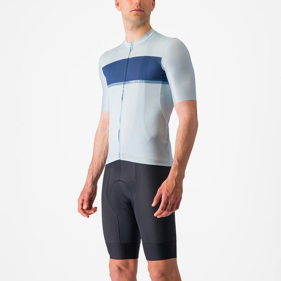 Maglia Castelli TRADIZIONE Uomo Blu Blu Grigie | 92180WAHG