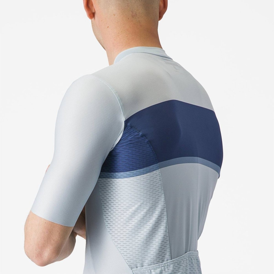 Maglia Castelli TRADIZIONE Uomo Blu Blu Grigie | 92180WAHG