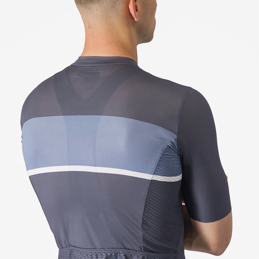 Maglia Castelli TRADIZIONE Uomo Blu Grigie Chiaro Blu | 43768RTPW