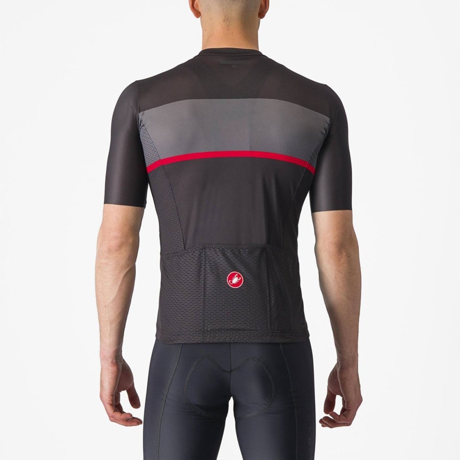 Maglia Castelli TRADIZIONE Uomo Nere Grigie Scuro Rosse | 70389HMNY