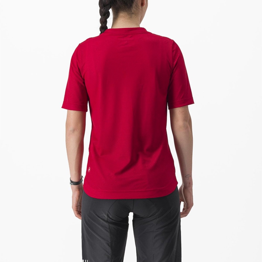 Maglia Castelli TRAIL TECH 2 W TEE Donna Rosse Scuro | 21796YLAX