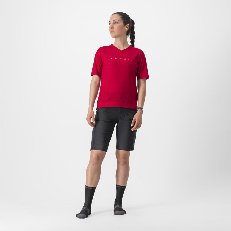 Maglia Castelli TRAIL TECH 2 W TEE Donna Rosse Scuro | 21796YLAX