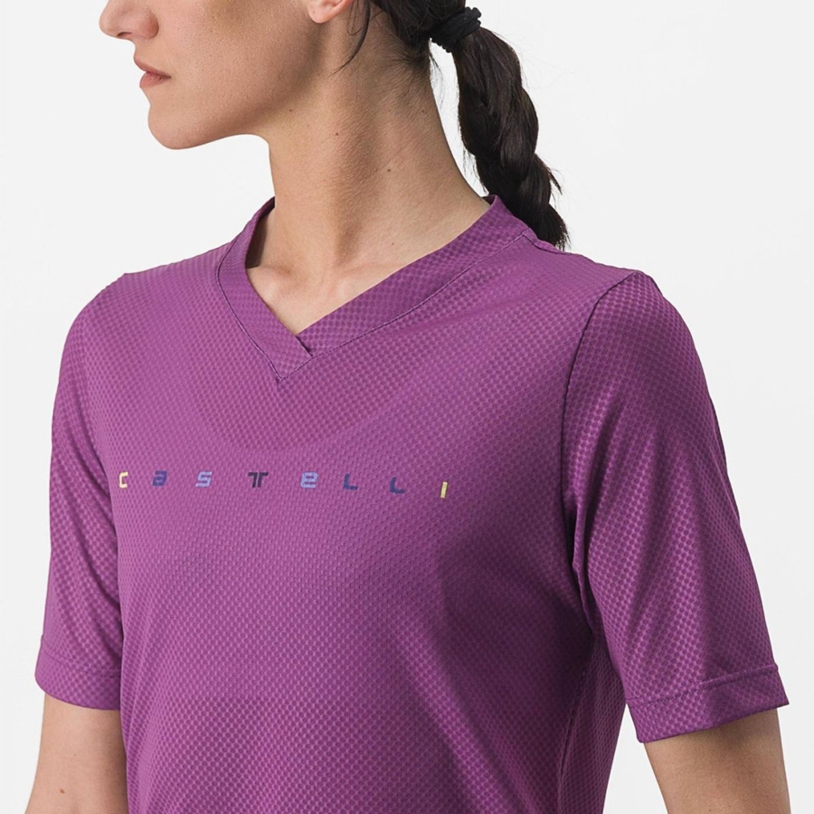 Maglia Castelli TRAIL TECH 2 W TEE Donna Viola | 64398XGSP