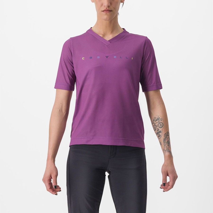 Maglia Castelli TRAIL TECH 2 W TEE Donna Viola | 64398XGSP